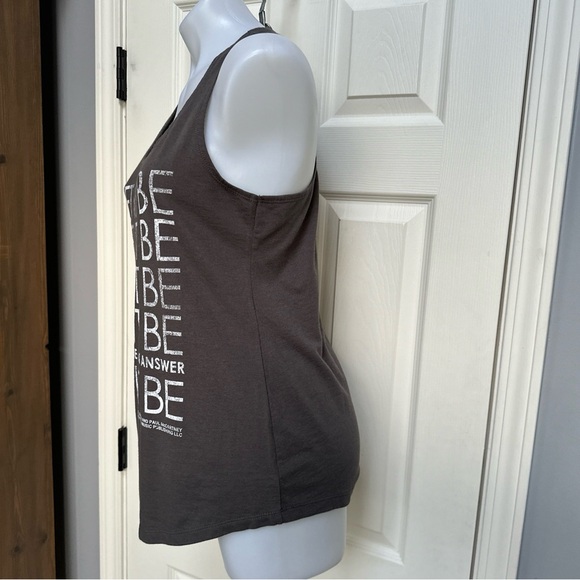 Vintage Concert Tees JOHN LENNON Let It Be Racerback Gray Tank Top sz L - Picture 4 of 6